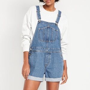 Old Navy Blue Denim Short Overalls